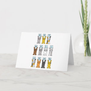 Tarjeta Ponte bien pronto Personalizados gatos