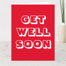 Ponte bien pronto, rojo blanco moderno negrita