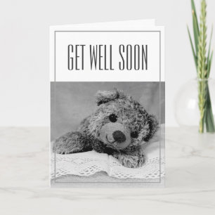 Tarjeta Ponte bien pronto Teddy Bear
