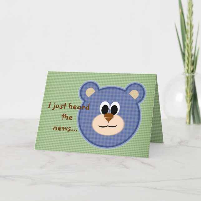 Tarjeta Ponte bien Teddy Bear (Anverso)