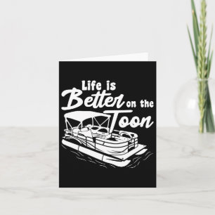 Tarjeta Pontoon Boat Funny Boating Life Es Mejor En T