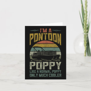 Tarjeta Pontoon Boat Poppy Appartal Funny Fathers Day Boat