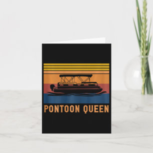 Tarjeta Pontoon Queen Lake Y Bote Lover Captai