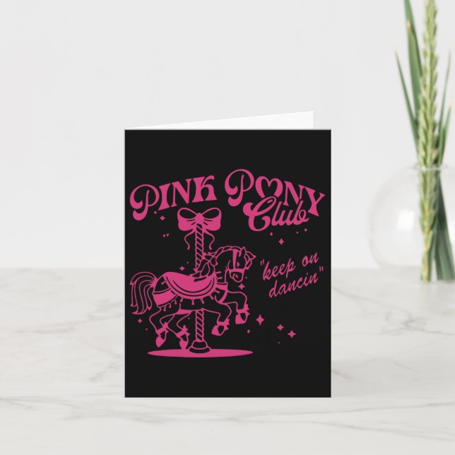 Tarjeta Pony And Heels Lover Chicas Rosa Clubs Cowgirl (Anverso)