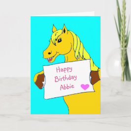 Tarjeta Pony de Personalizado con mensaje Cumpleaños