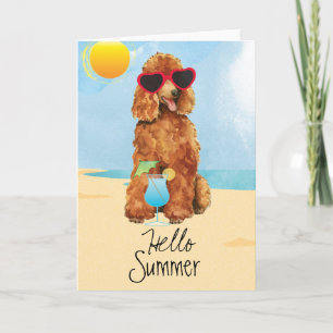Tarjeta Poodle de verano