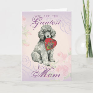 Tarjeta Poodle Heart Mom