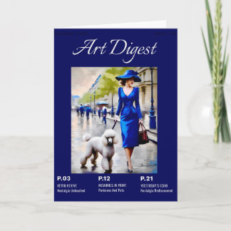 Tarjeta Póodle Parisino Y Mascotas