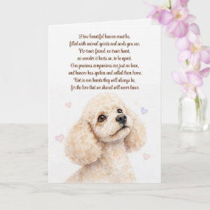 Tarjeta Poodle Perro Simpatía Pérdida Pésame