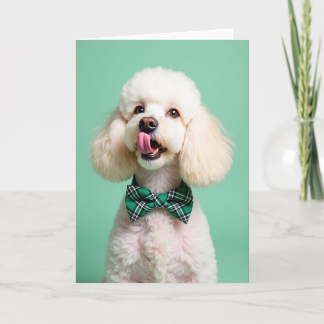 Tarjeta Poodle Portrait Perfect Pet Card (Anverso)