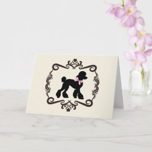 Tarjeta Poodle Silhouette