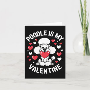 Tarjeta Poodle Valentine Cute Puppy Love Design