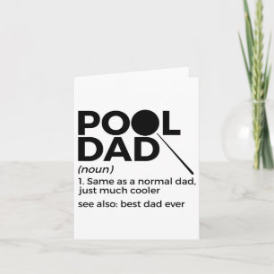 Tarjeta Pool Dad Definition Funny Billiards Best Dad