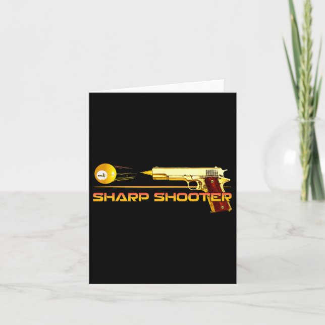 Tarjeta Pool Ll Sharp Shooter Billiards Gun Yellow (Anverso)
