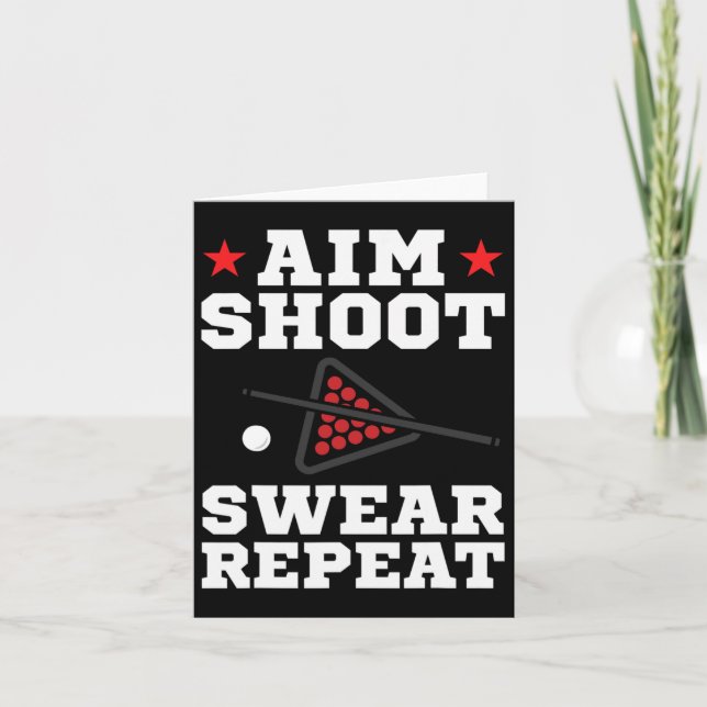 Tarjeta Pool Reproduciendo Aim Shoot Swear Repetir Pool Re (Anverso)