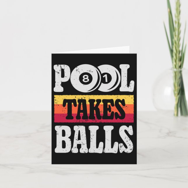 Tarjeta Pool se lleva graciosa Billiards Player 8 Ball Gif (Anverso)