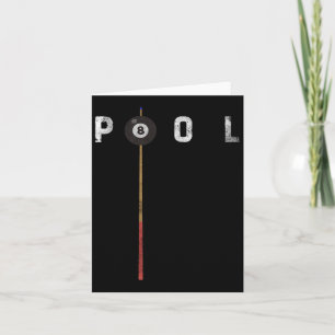 Tarjeta Pool Vintage Billiards Pool Player Funny Billiards