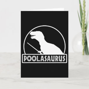 Tarjeta Poolasaurus jugador de billar Dinosaurio Snooker O