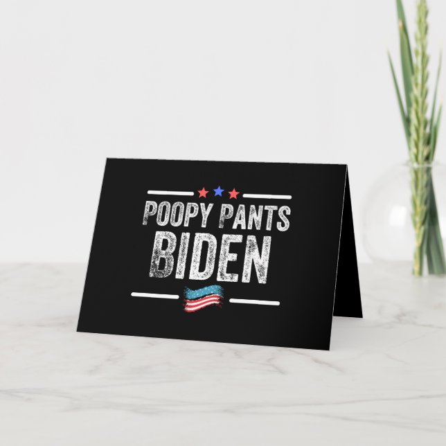 Tarjeta Poopy Pants Biden (Anverso)