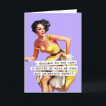 Tarjeta Pop abre una botella de vino cumpleaños<br><div class="desc">Diseño de Casa Gone Loco © 2014.</div>