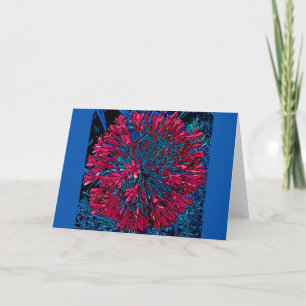 Tarjeta Pop-Art Red Flower Ball