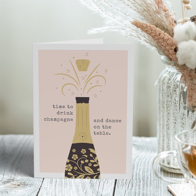 Tarjeta Pop champagne | Saludo de cumpleaños (Subido por el creador)