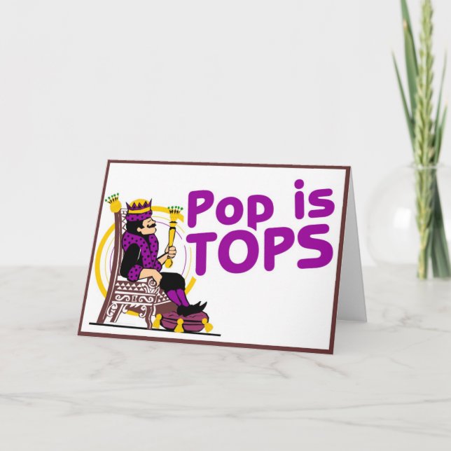 Tarjeta Pop is Tops (Anverso)