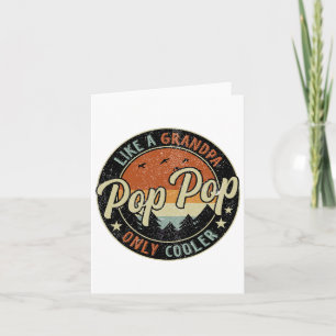 Tarjeta Pop Pop Como Un Abuelo Sólo Retro Vintage Frío