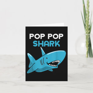 Tarjeta Pop-pop Shark Funny Family Abuelo Poppop