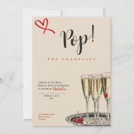 Tarjeta Pop! The Champagne romantic Bridal Shower card