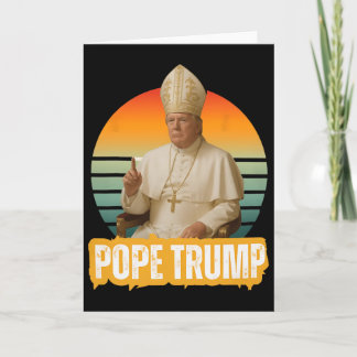 Tarjeta Pope Trump Funny Trump Vatican Christian Retro Chu