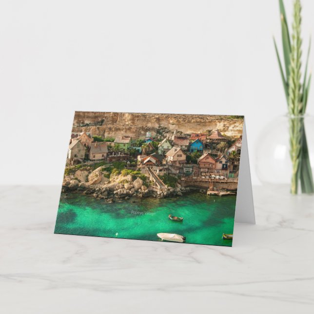 Tarjeta Popeye Village, Malta, (Anverso)