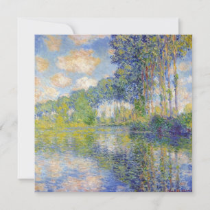 Tarjeta Poplares en el río Épte (por Claude Monet)