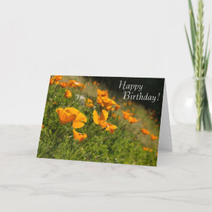 Tarjeta Poppies Happy Birday Card