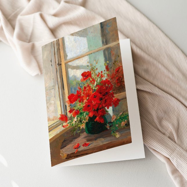 Tarjeta Poppies por la ventana | Olga Wisinger-Florian (Subido por el creador)