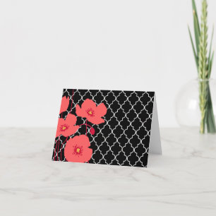 Tarjeta Poppies rojos...notecard