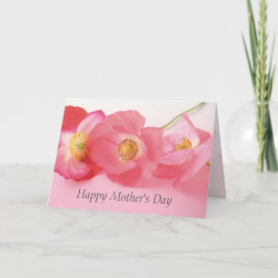 Tarjeta Poppies seguidos en el Día de la Madre