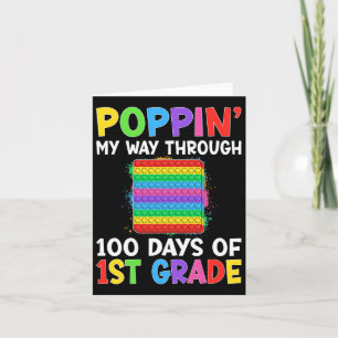 Tarjeta Poppin A Través De 100 Días De Estudiante De Prime