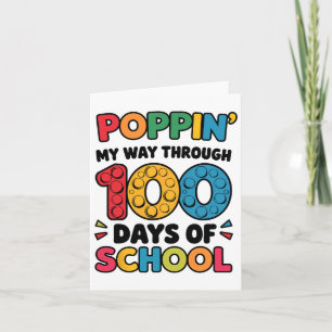 Tarjeta Poppin My Way Through 100 Days Of School Kids 100t