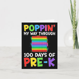 Tarjeta Poppin My Way Through 100 Days Of School Pre-k Boy