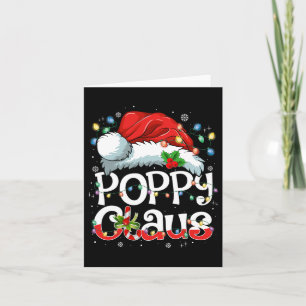 Tarjeta Poppy Claus Xmas Santa Mateo Navidades familiares 
