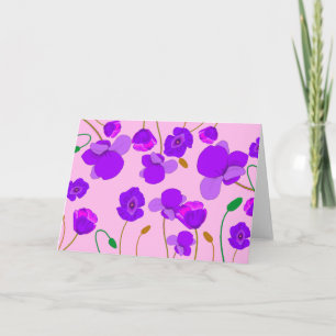 Tarjeta Poppy (Papaver somniferum) Lilac