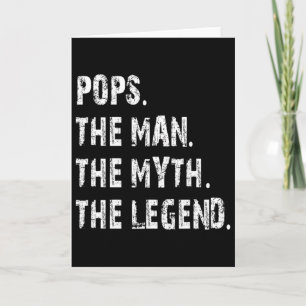 Tarjeta Pops El Hombre El Mito El Regalo Del Día Del Padre