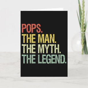 Tarjeta Pops El Hombre El Mito La Leyenda Regalo de Padres