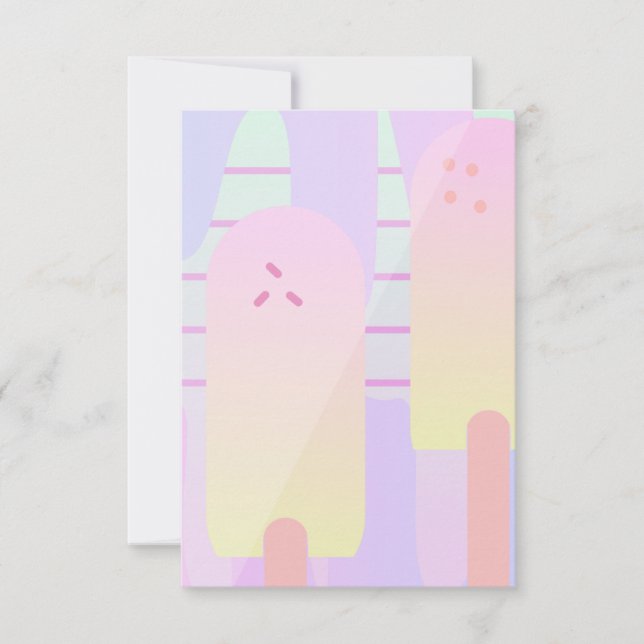 Tarjeta Popsicle de verano Ombre (Anverso)