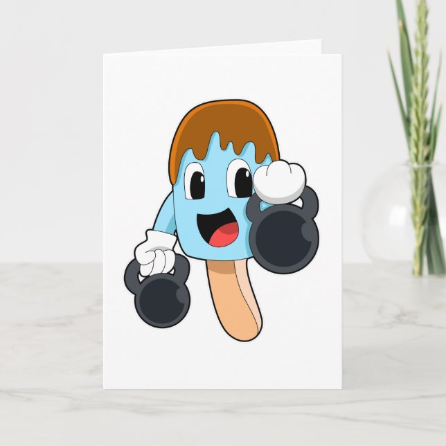 Tarjeta Popsicle en entrenamiento de fuerza con mancuernas (Anverso)