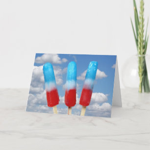 Tarjeta Popsicles patrióticos