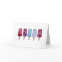 Popsicles pintura acuarela vibraciones veraniegas