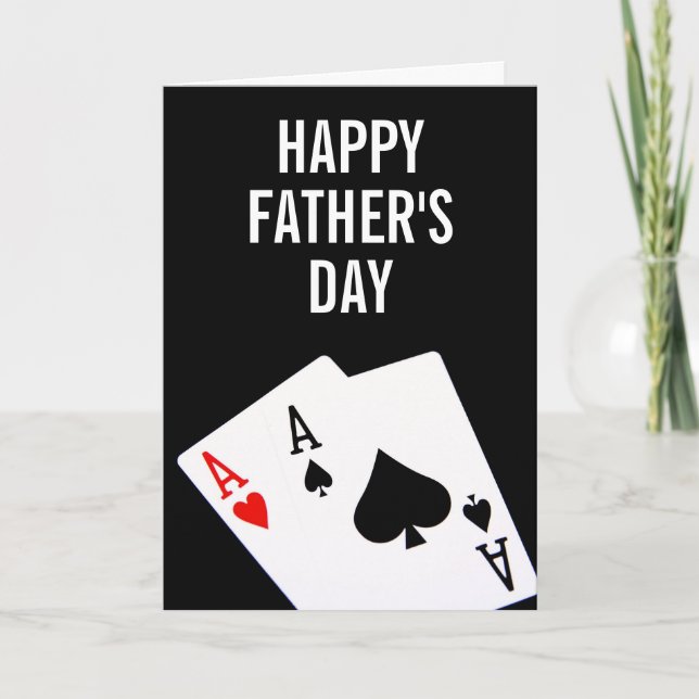 Tarjeta Póquer del Día del Padre (Anverso)