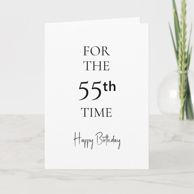 Tarjeta Por 55ª vez feliz cumpleaños (Anverso)
